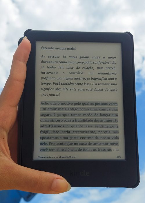 Marcações e progresso de leitura no Kindle